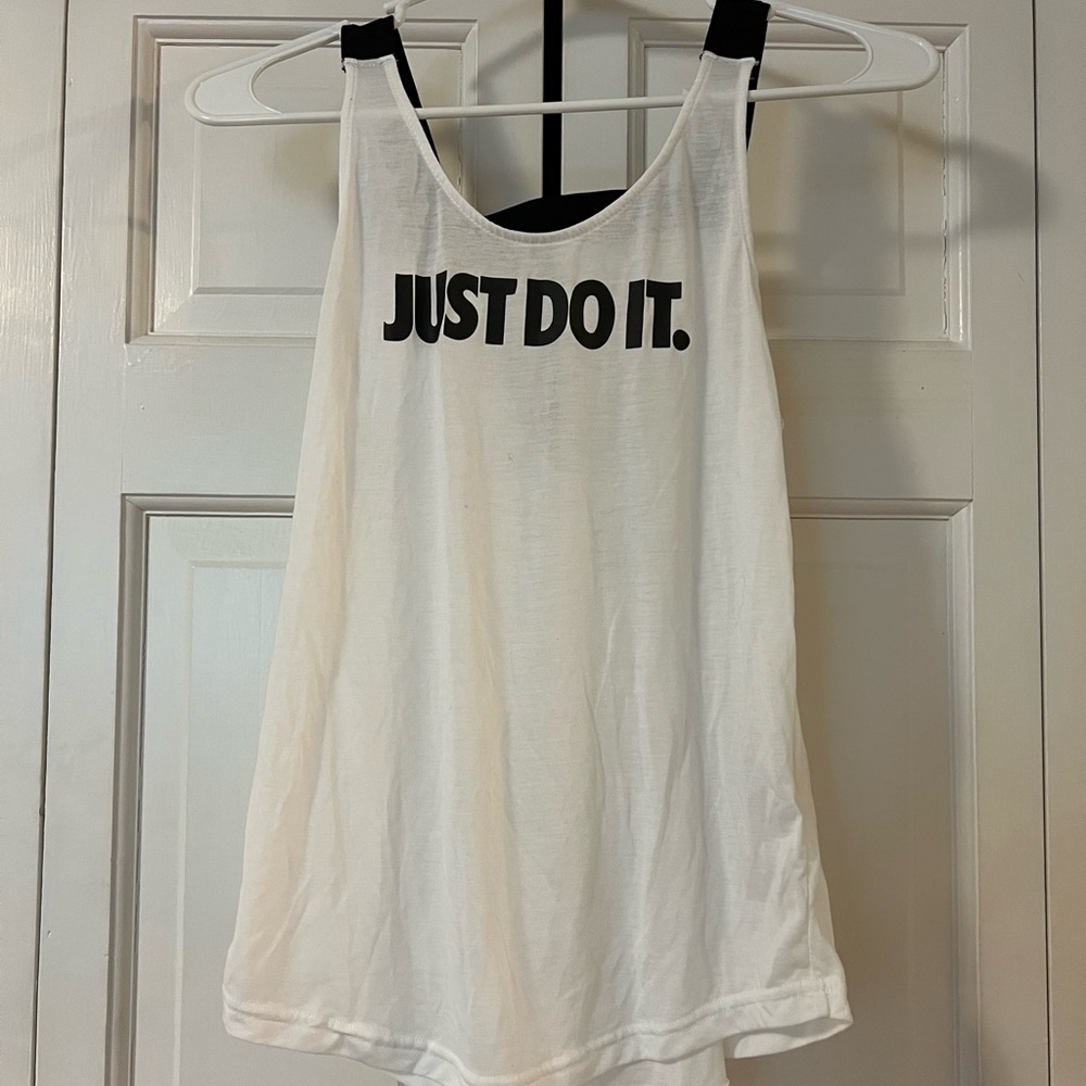 Nike “Just Do It” Athletic Tank Top (Black and White) Size XS